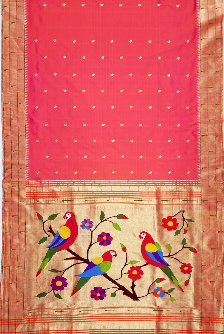 Triple Muniya Brocade Paithani