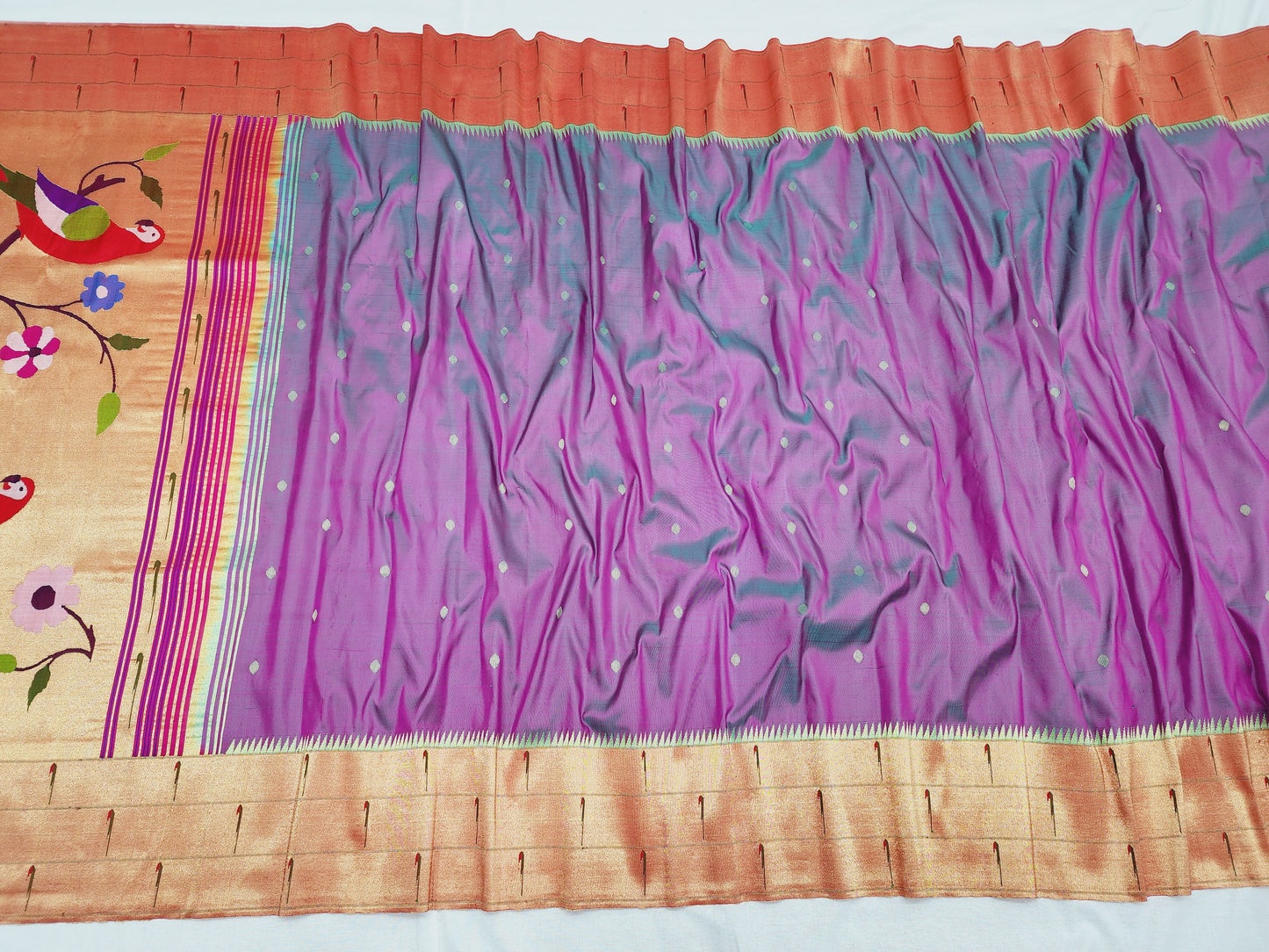 Triple Muniya Brocade Paithani