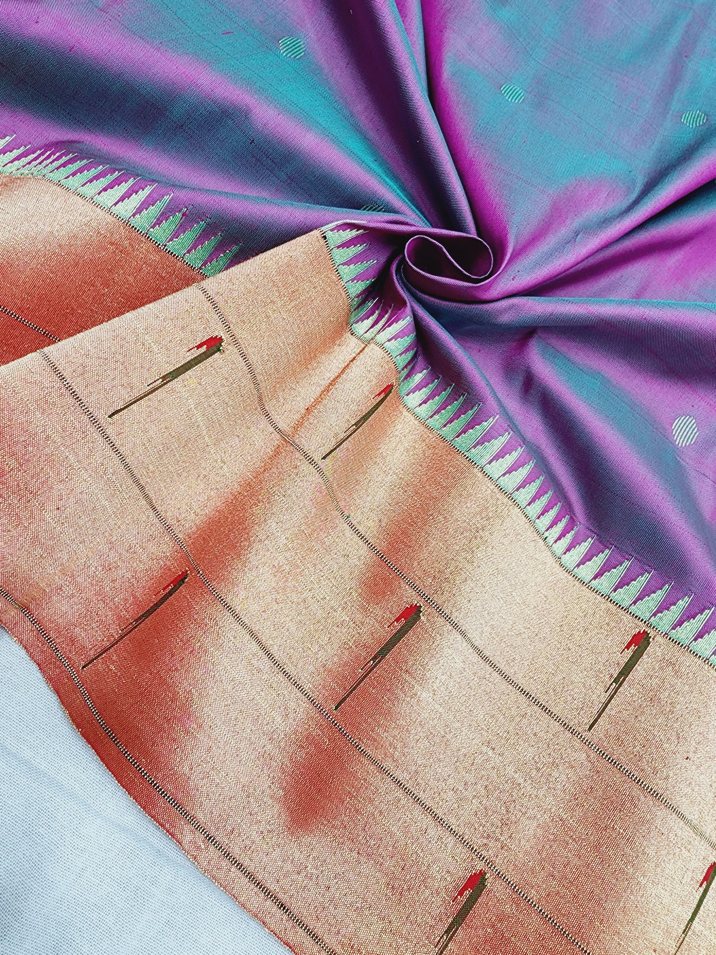 Triple Muniya Brocade Paithani