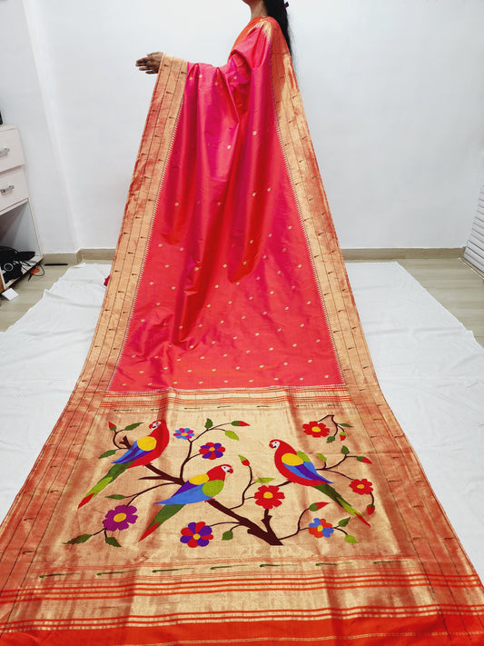 Triple Muniya Brocade Paithani