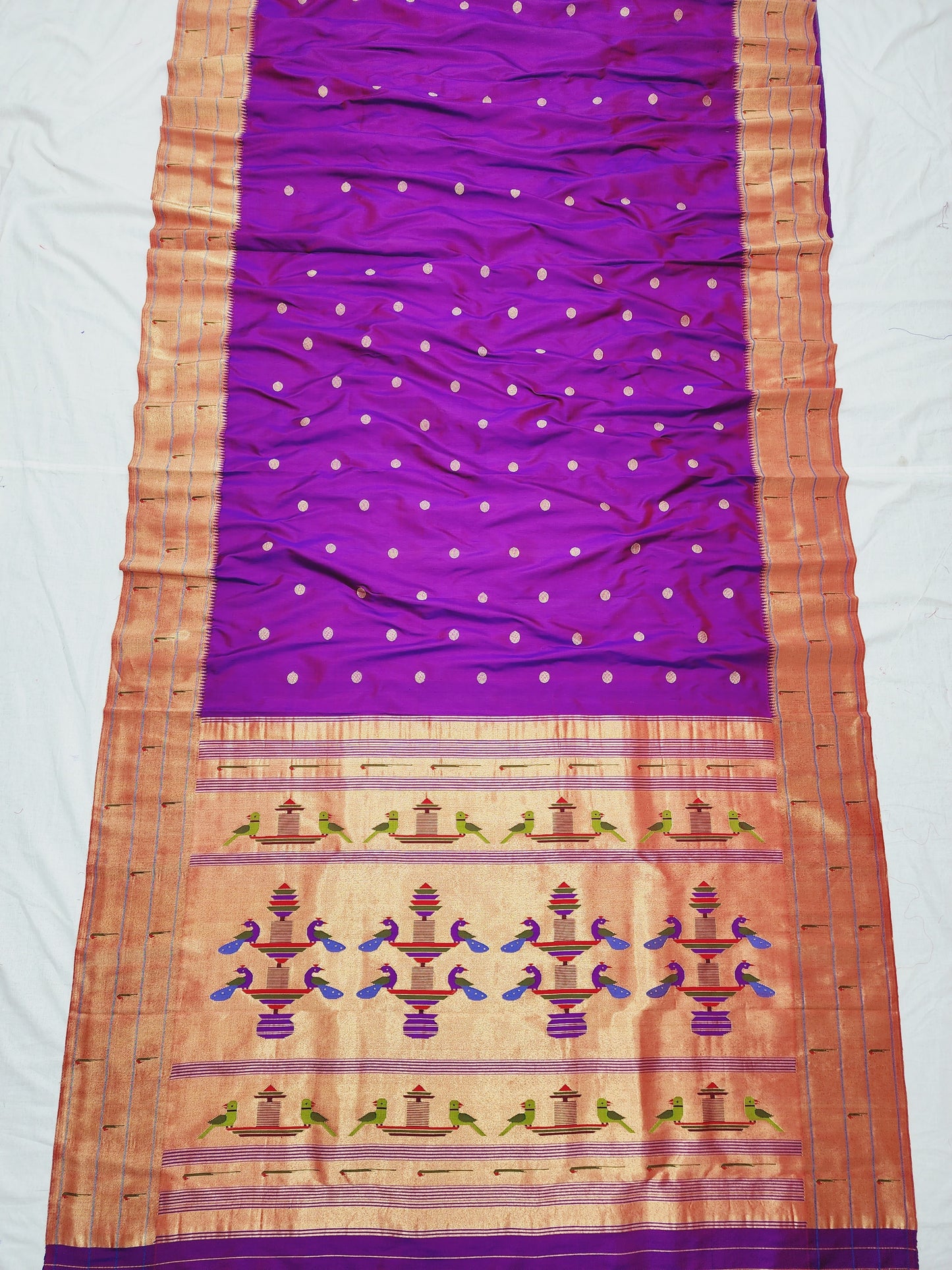 Triple Muniya Brocade Paithani
