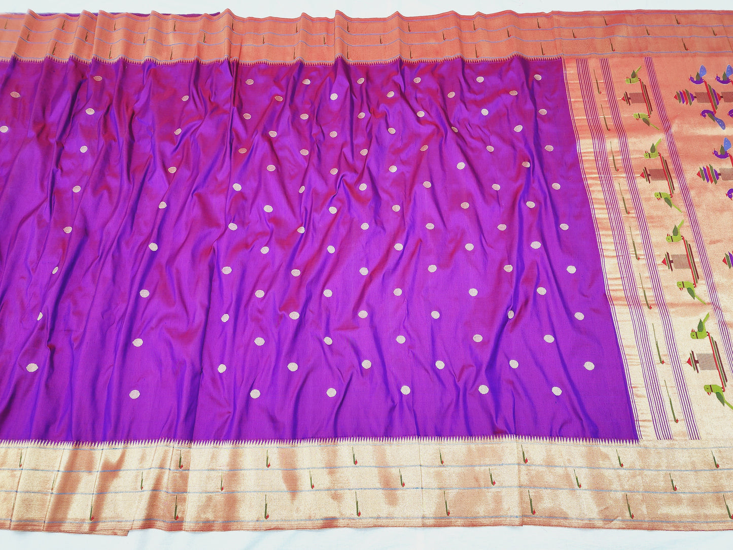 Triple Muniya Brocade Paithani