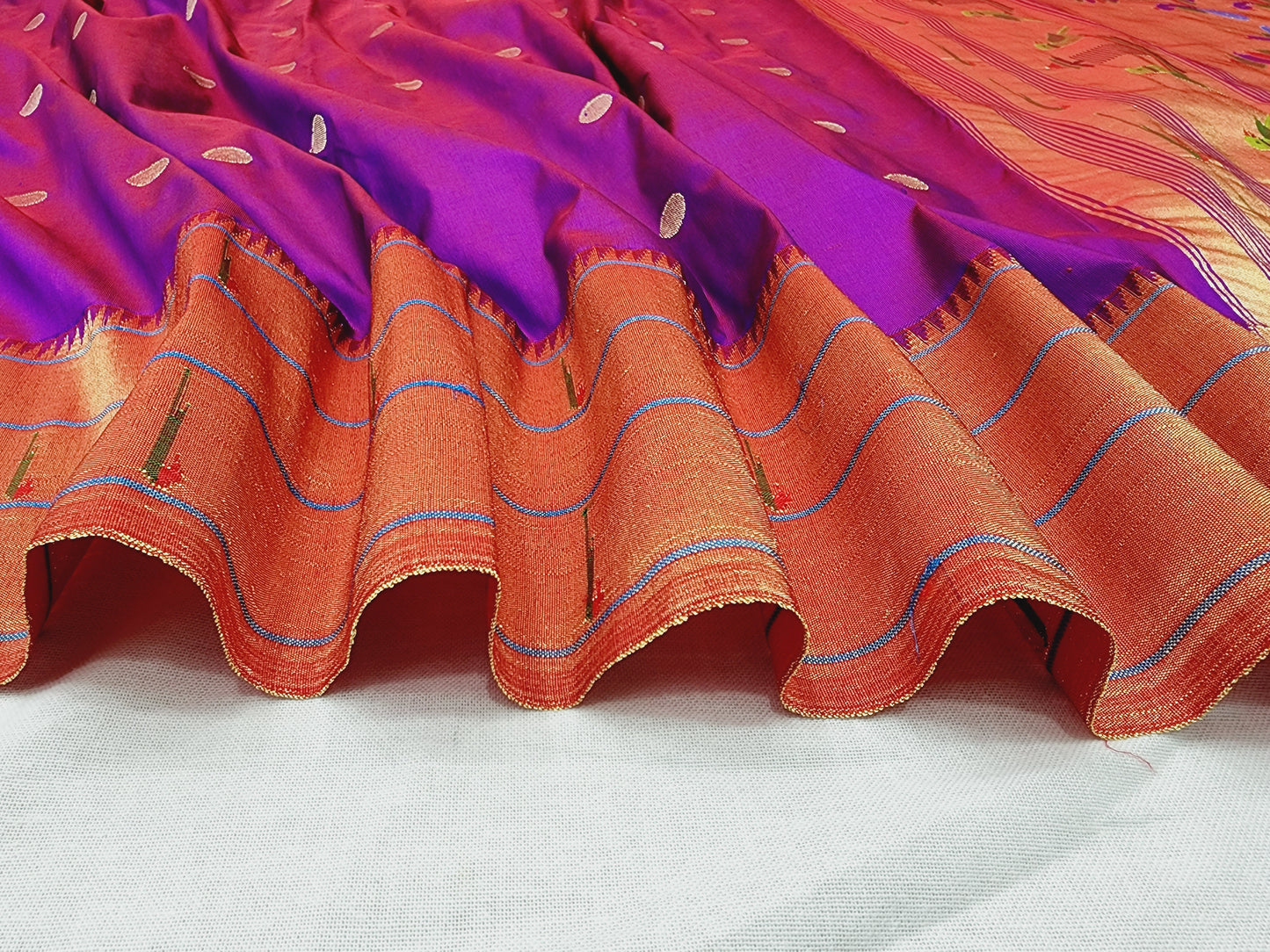 Triple Muniya Brocade Paithani