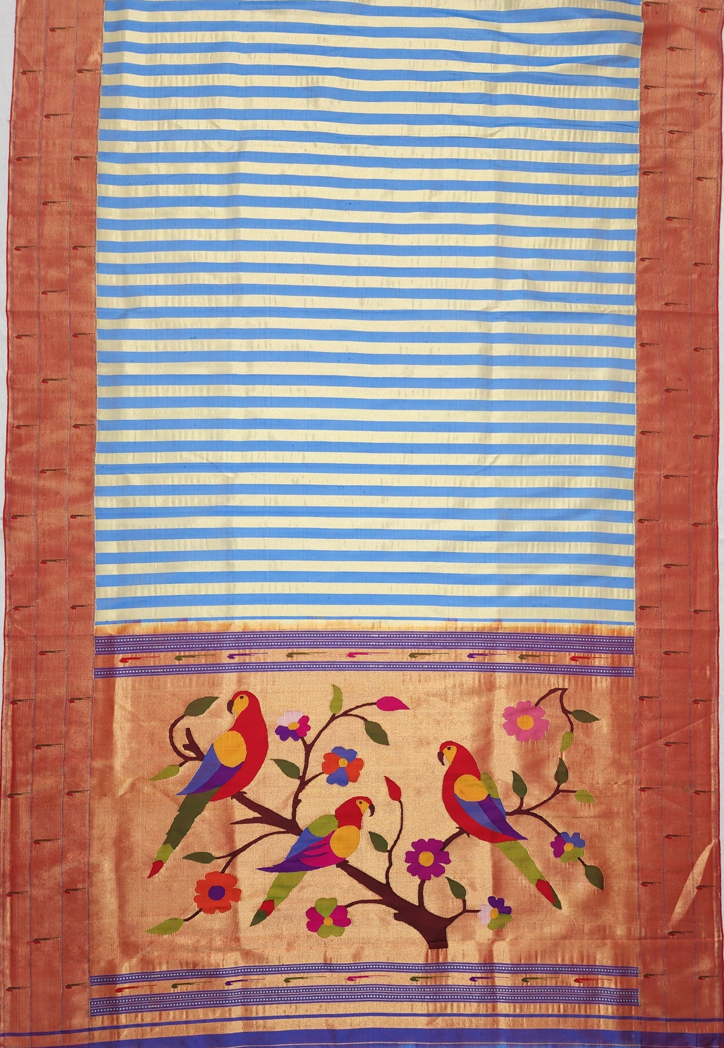 Triple Muniya Brocade Paithani