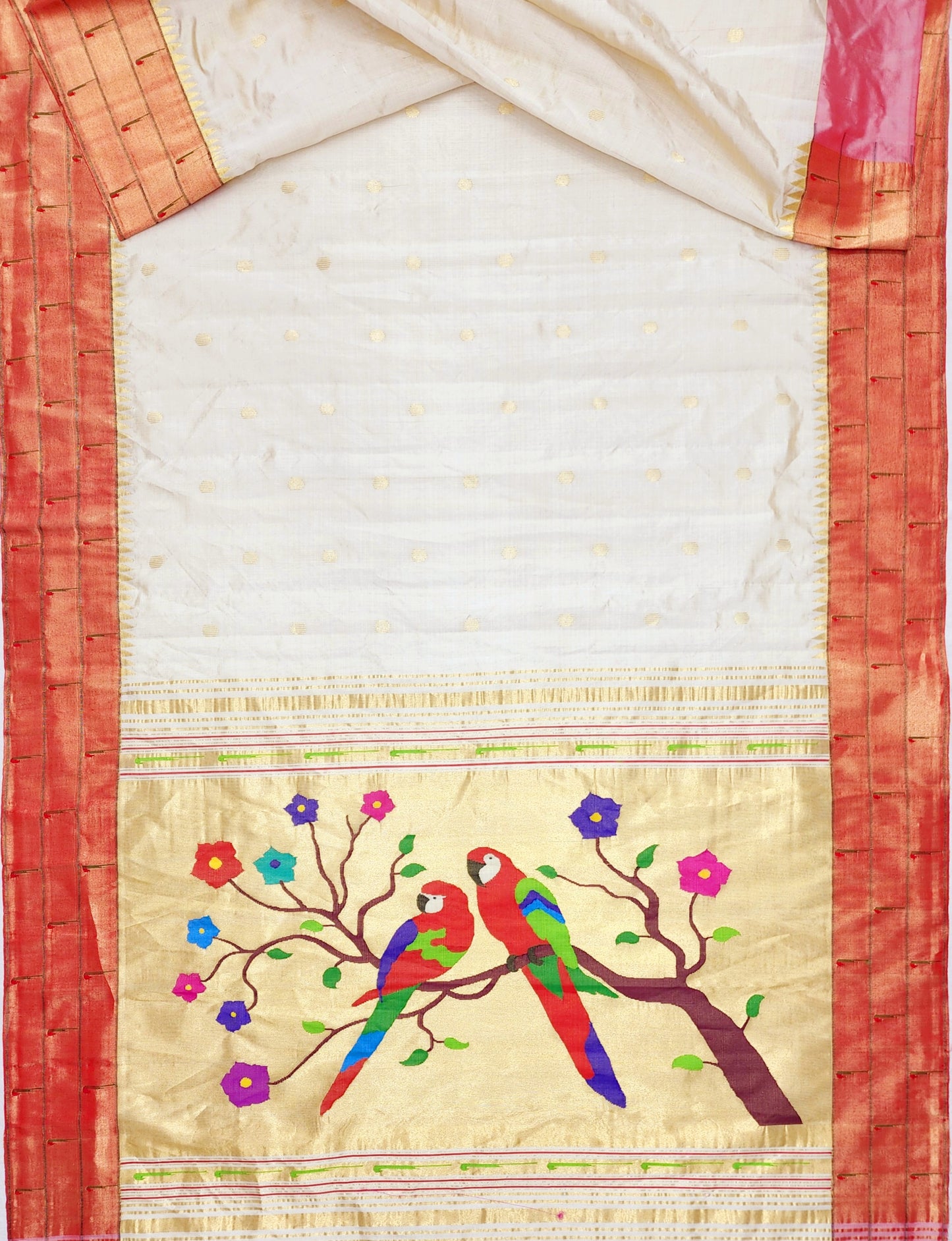 Triple Muniya Brocade Paithani