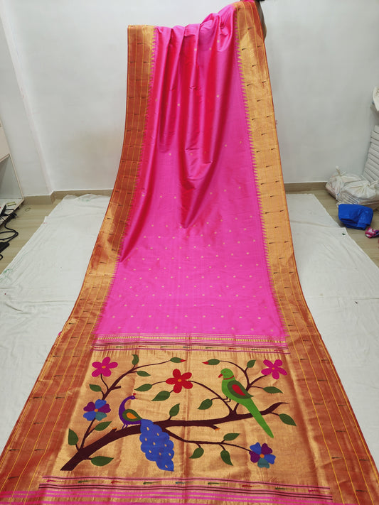 Triple Muniya Brocade Paithani