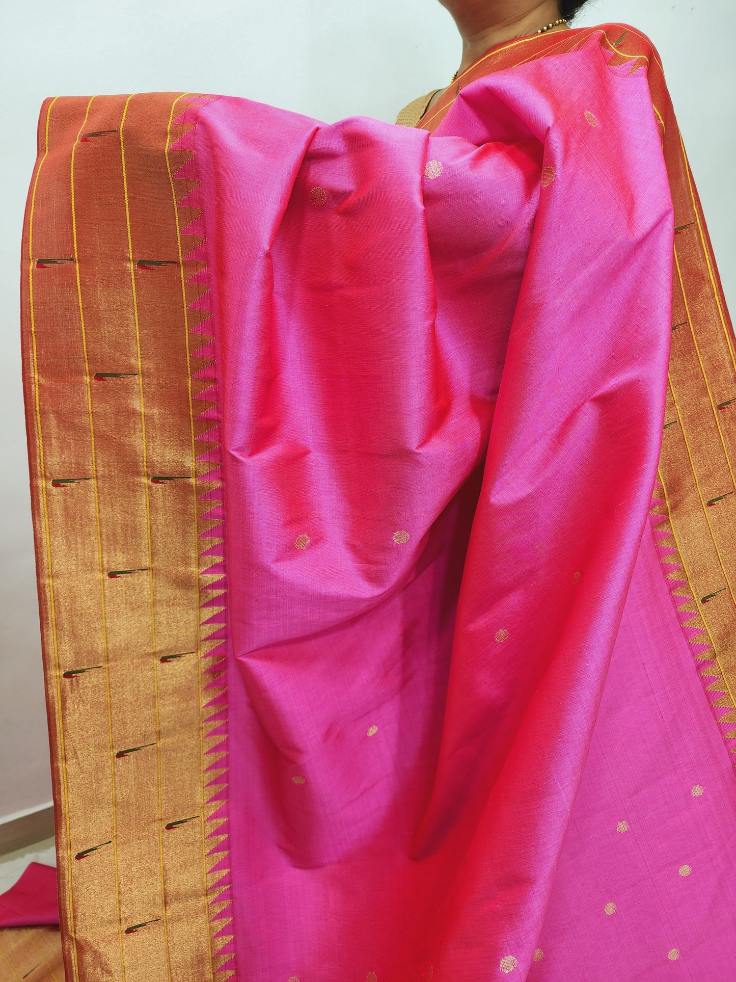 Triple Muniya Brocade Paithani