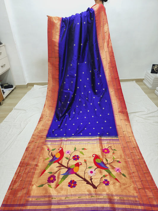 Triple Muniya Brocade Paithani