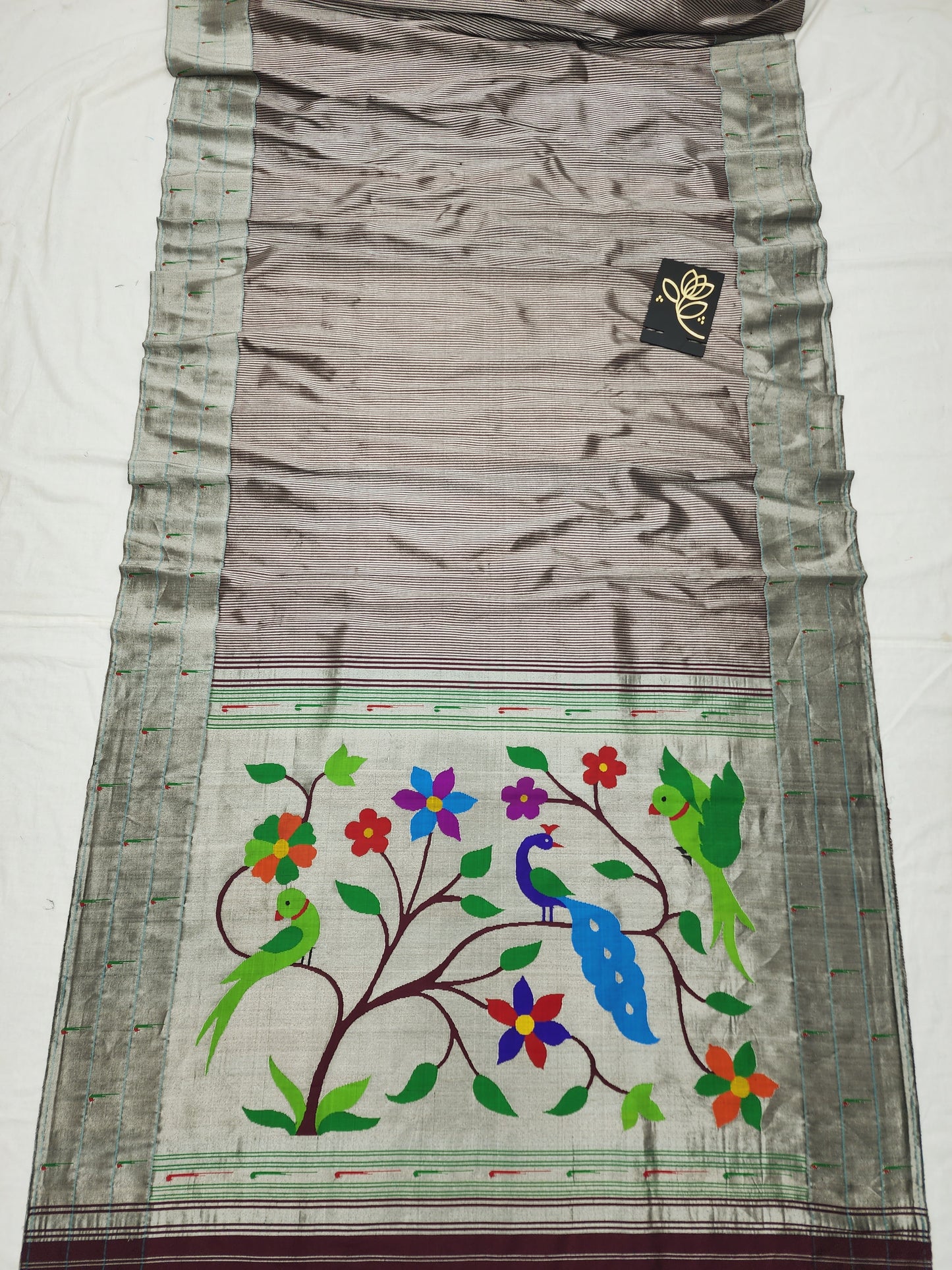 Triple Muniya Brocade Paithani