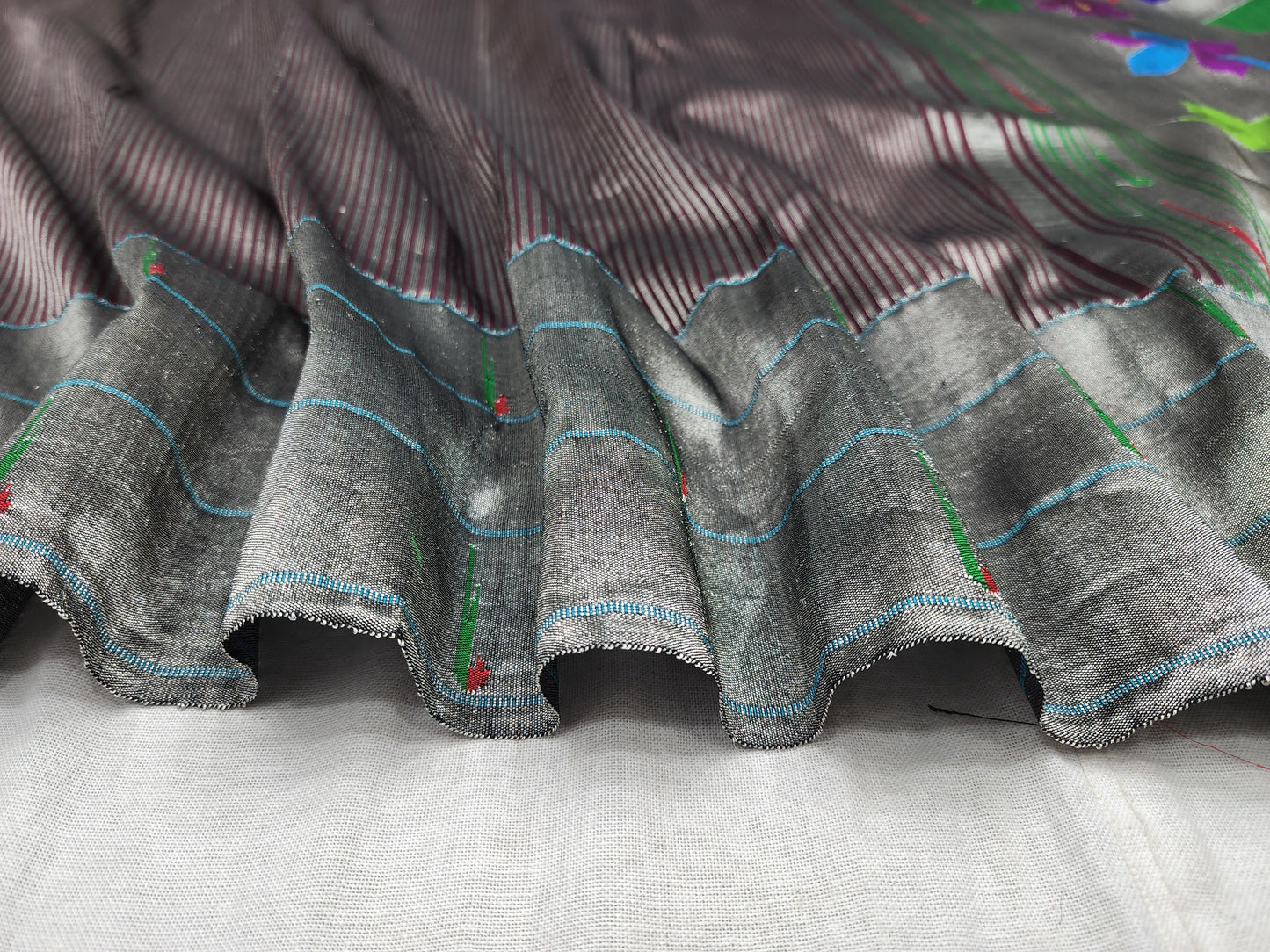 Triple Muniya Brocade Paithani