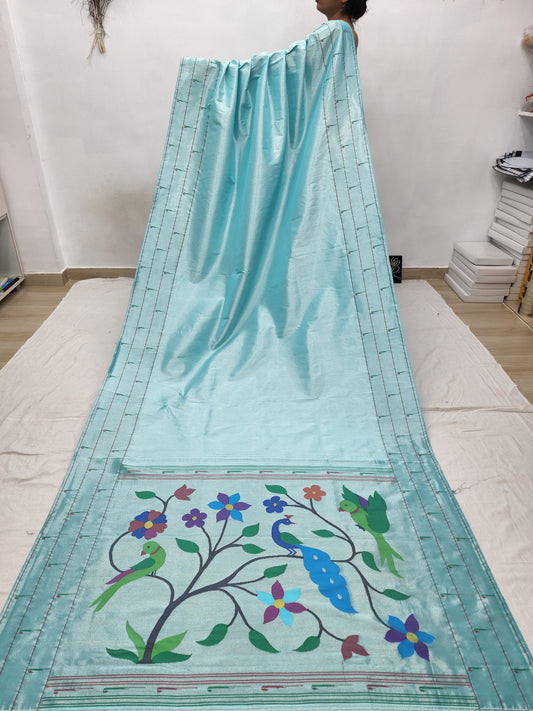 Triple Muniya Brocade Paithani