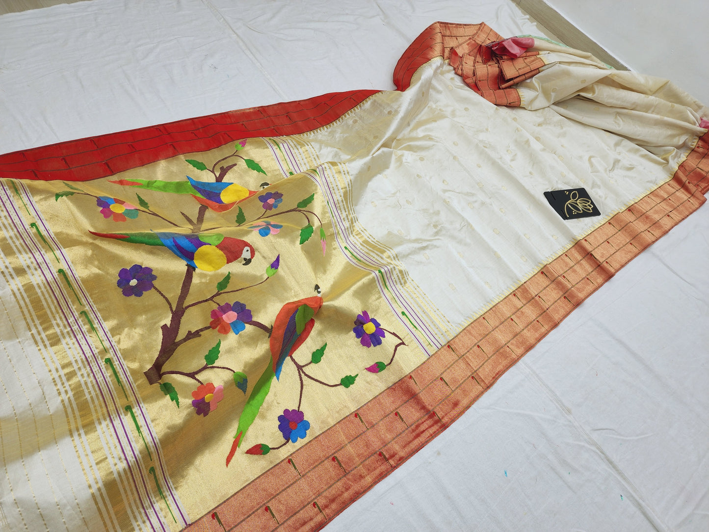 Triple Muniya Brocade Paithani