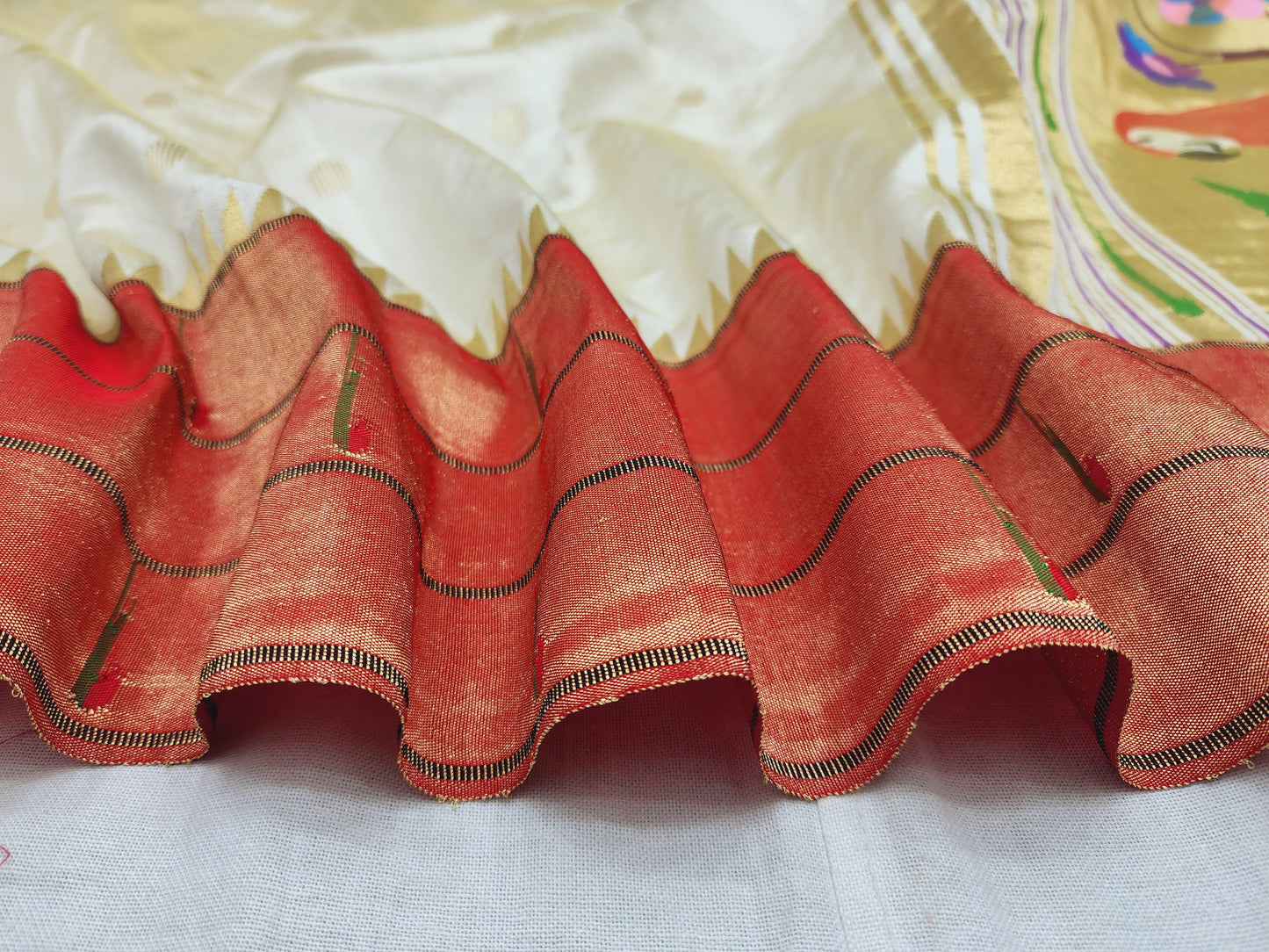 Triple Muniya Brocade Paithani