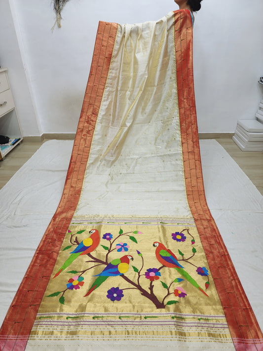 Triple Muniya Brocade Paithani