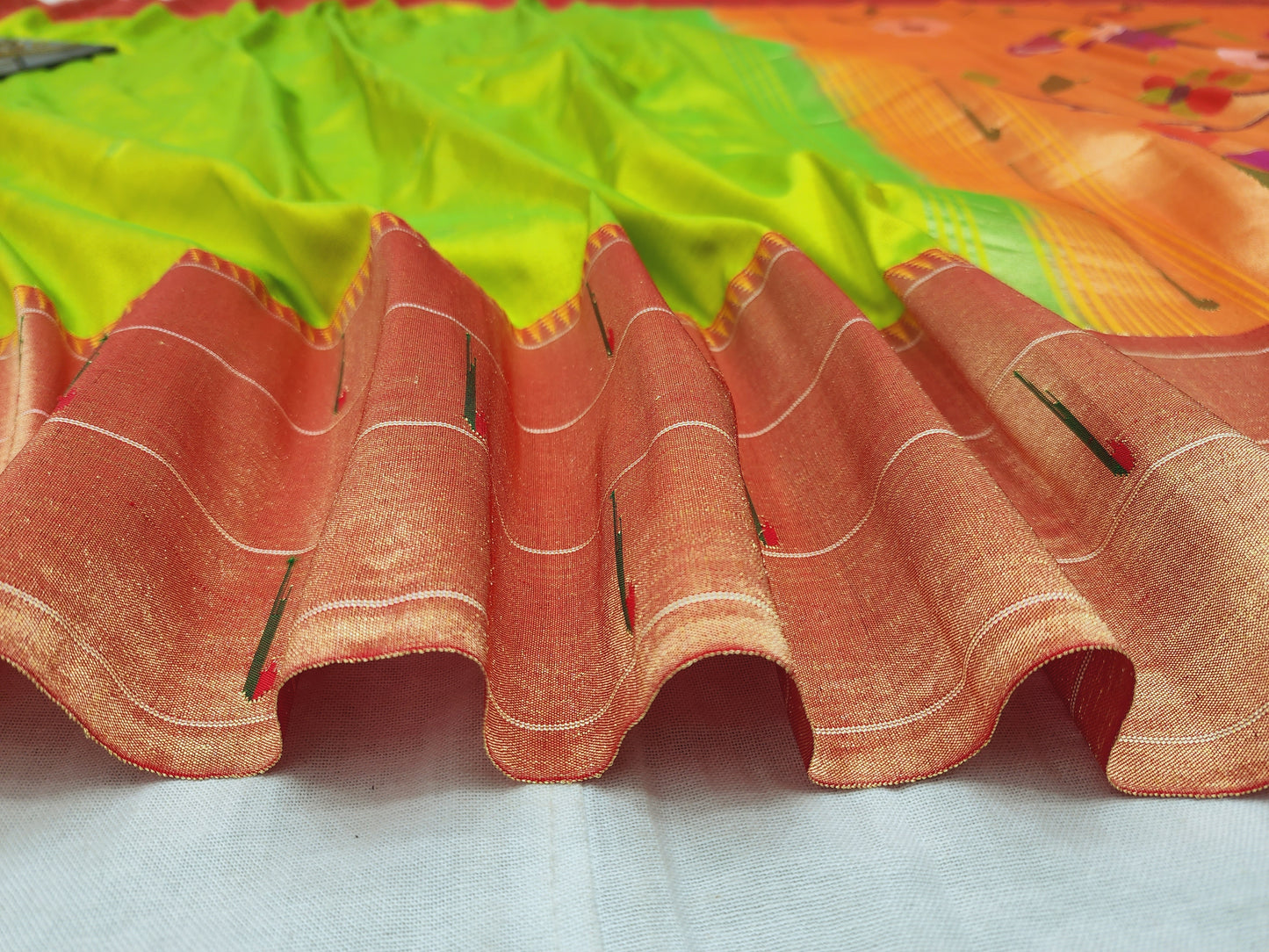 Triple Muniya Brocade Paithani