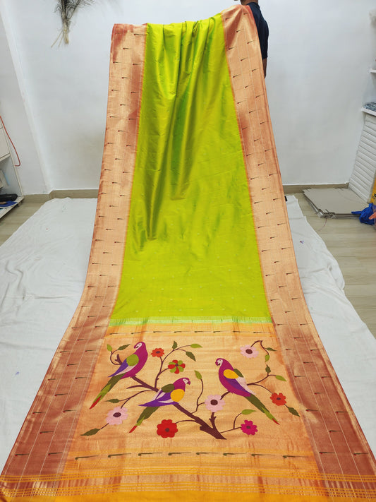 Triple Muniya Brocade Paithani