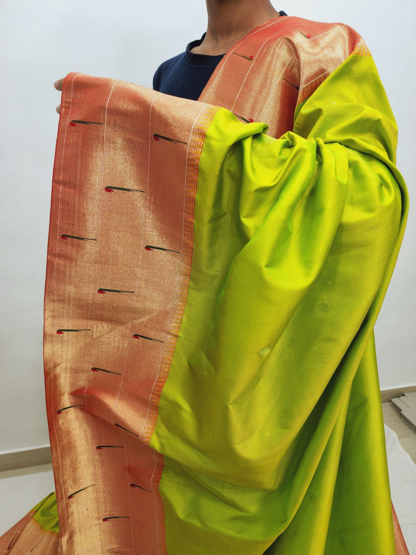 Triple Muniya Brocade Paithani