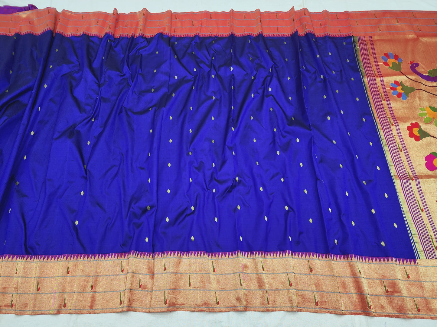 Triple Muniya Brocade Paithani
