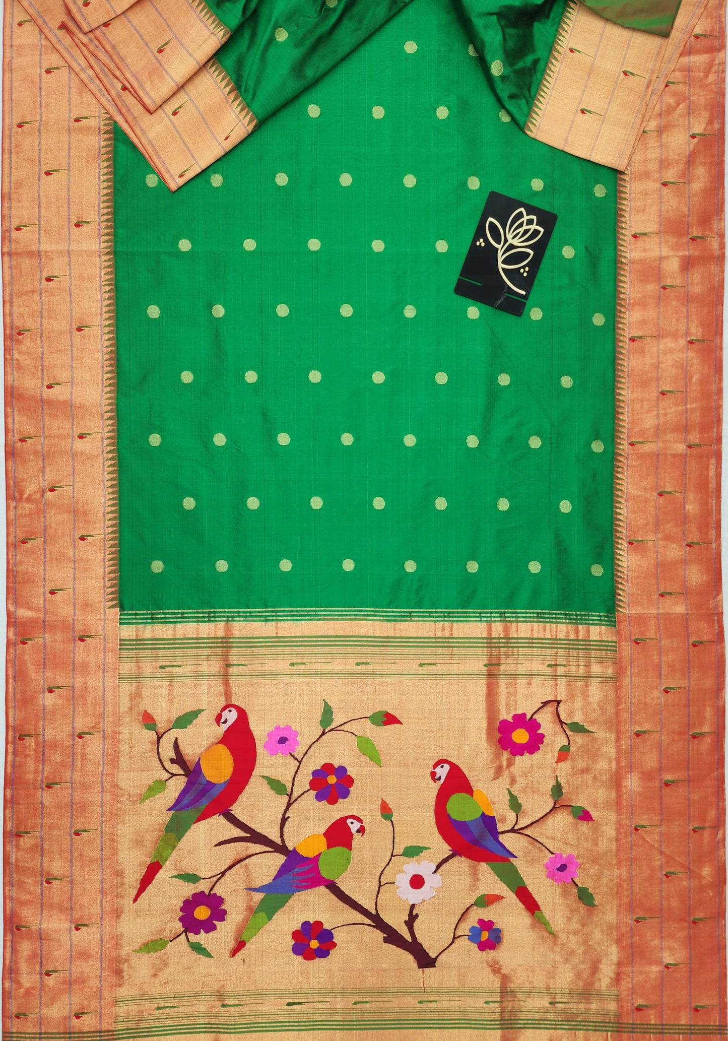 Triple Muniya Brocade Paithani