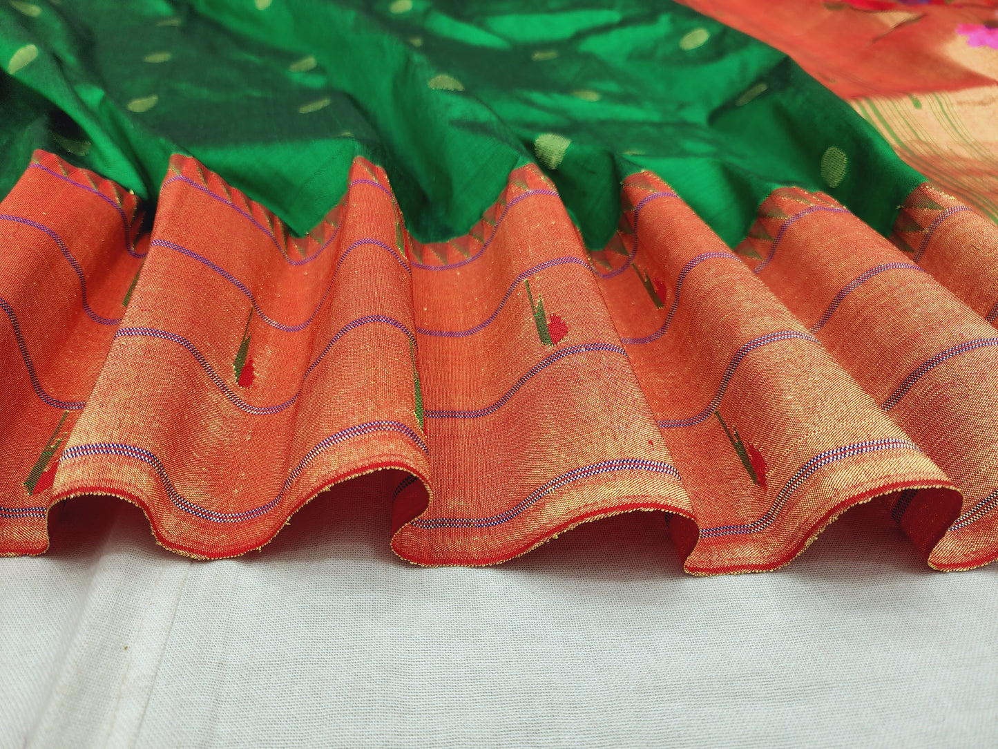 Triple Muniya Brocade Paithani