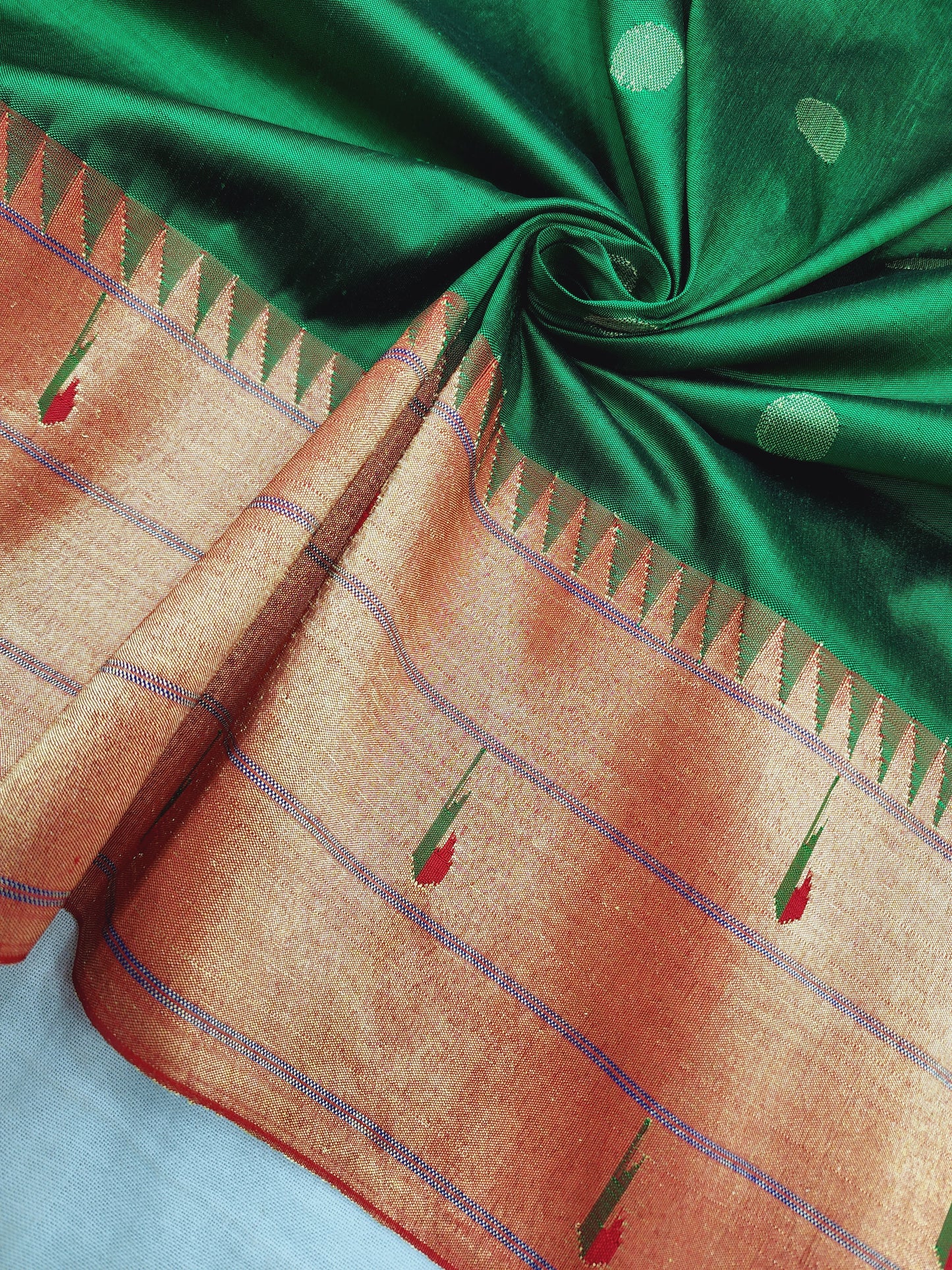 Triple Muniya Brocade Paithani