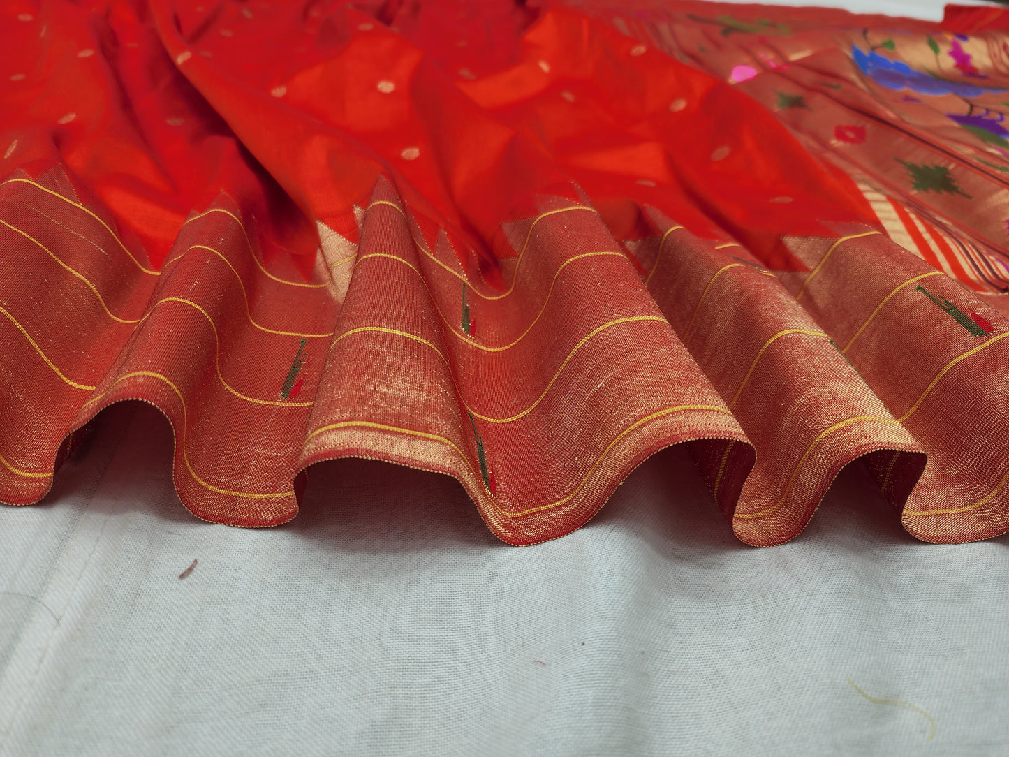 Triple Muniya Brocade Paithani