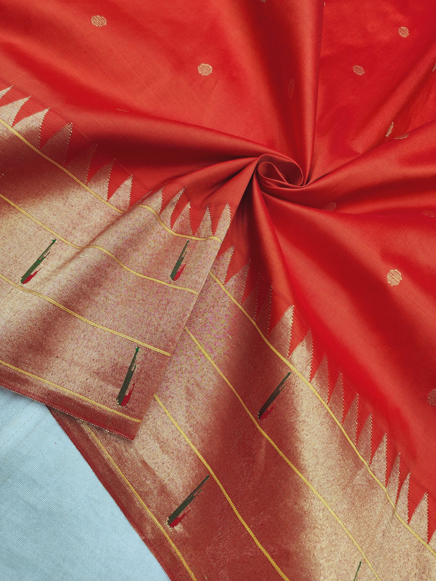 Triple Muniya Brocade Paithani