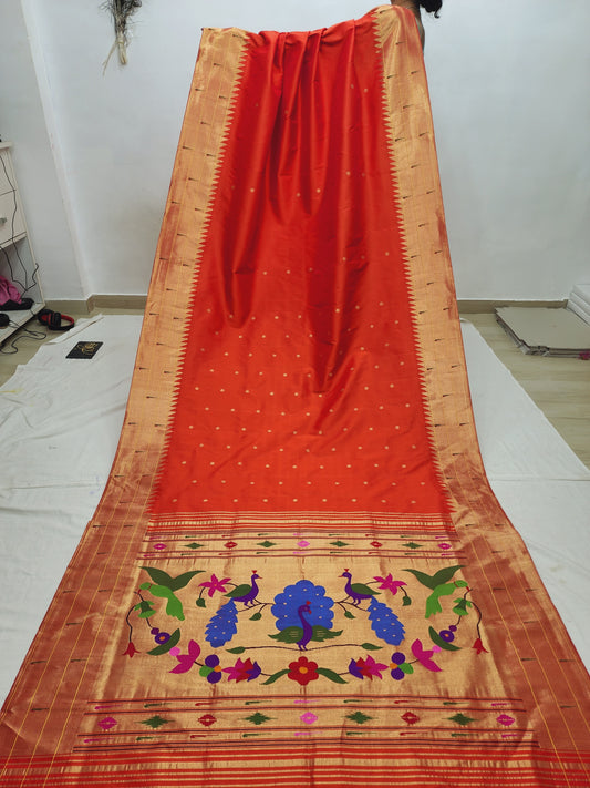 Triple Muniya Brocade Paithani