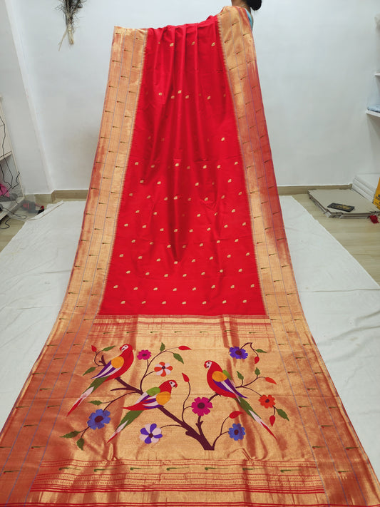 Triple Muniya Brocade Paithani