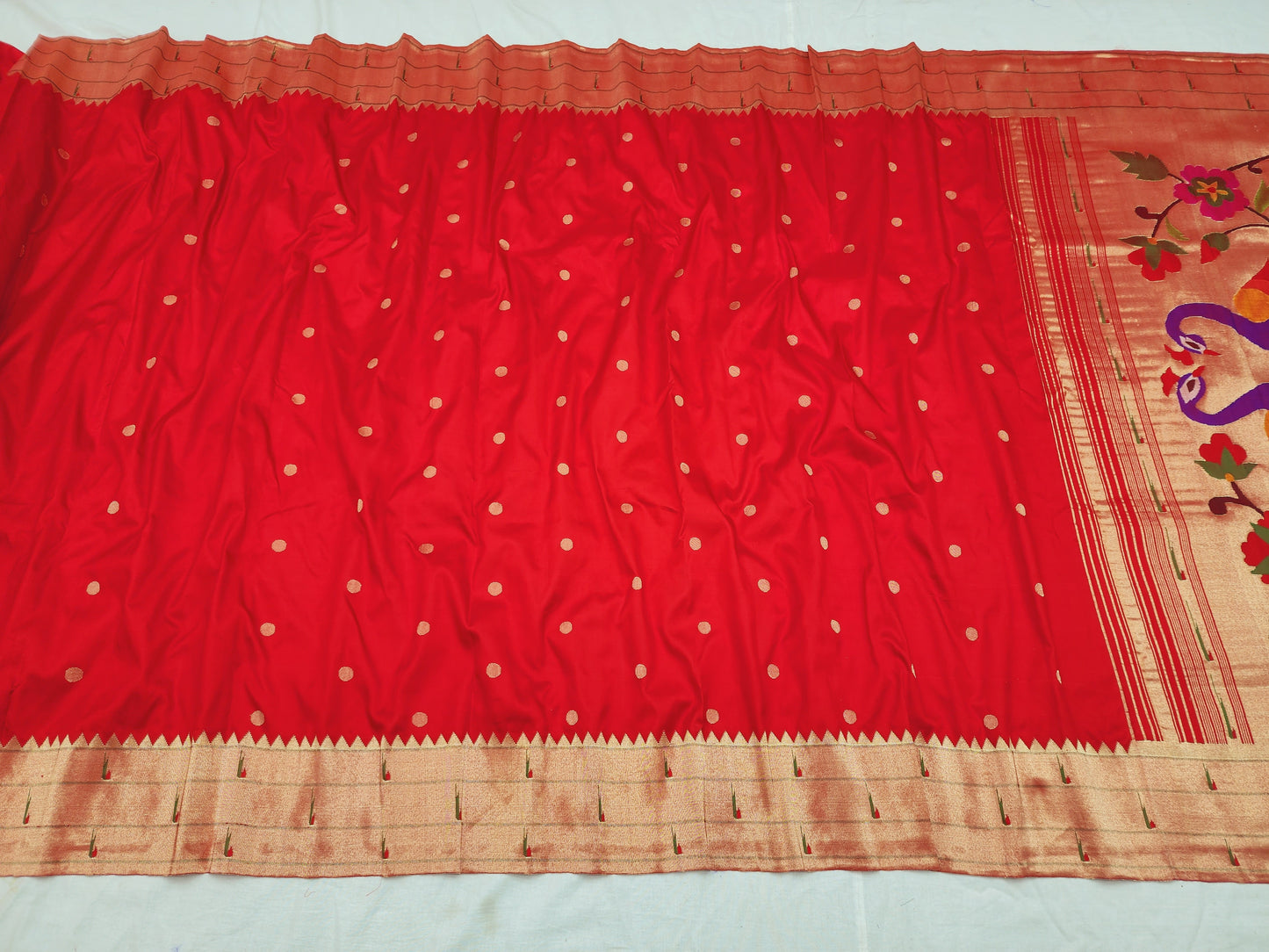 Triple Muniya Brocade Paithani