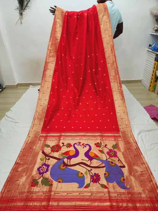 Triple Muniya Brocade Paithani