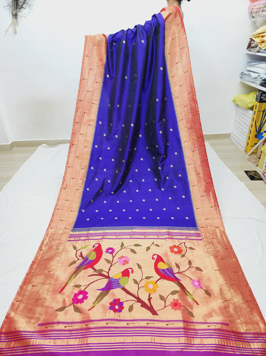 Triple Muniya Brocade Paithani