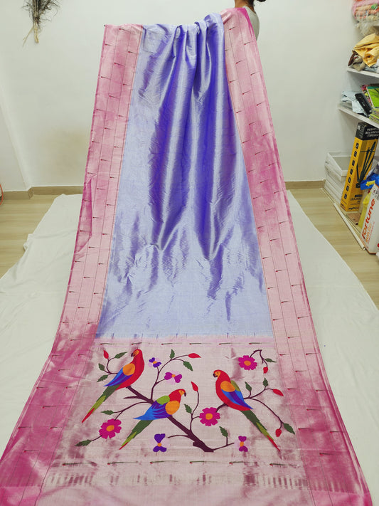 Triple Muniya Brocade Paithani