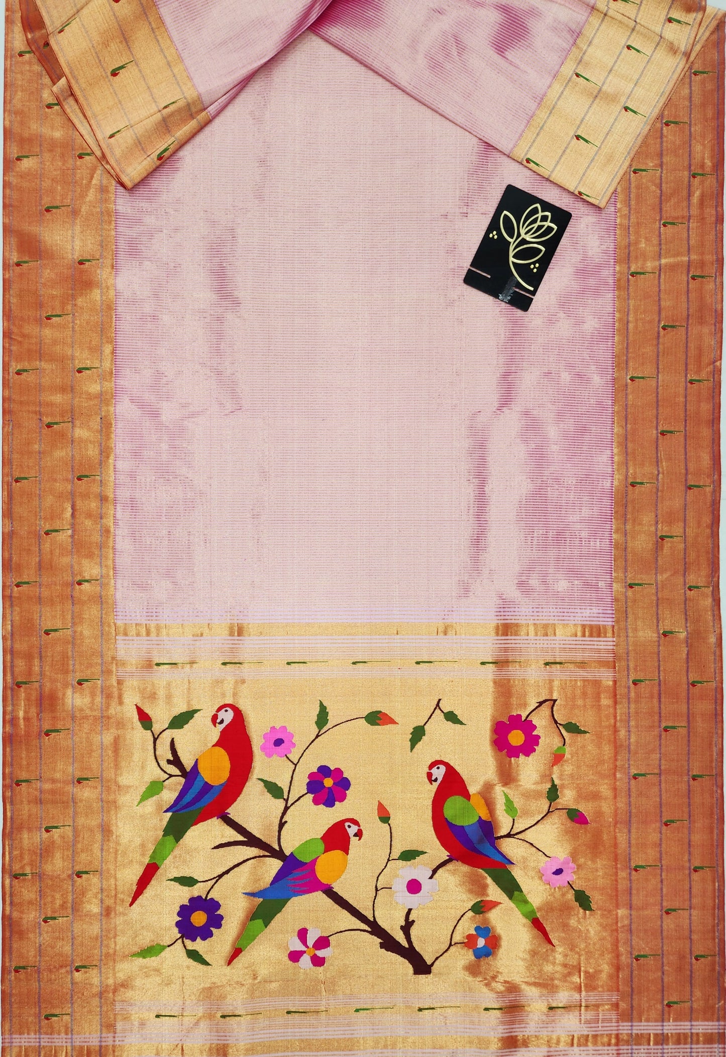 Triple Muniya Brocade Paithani