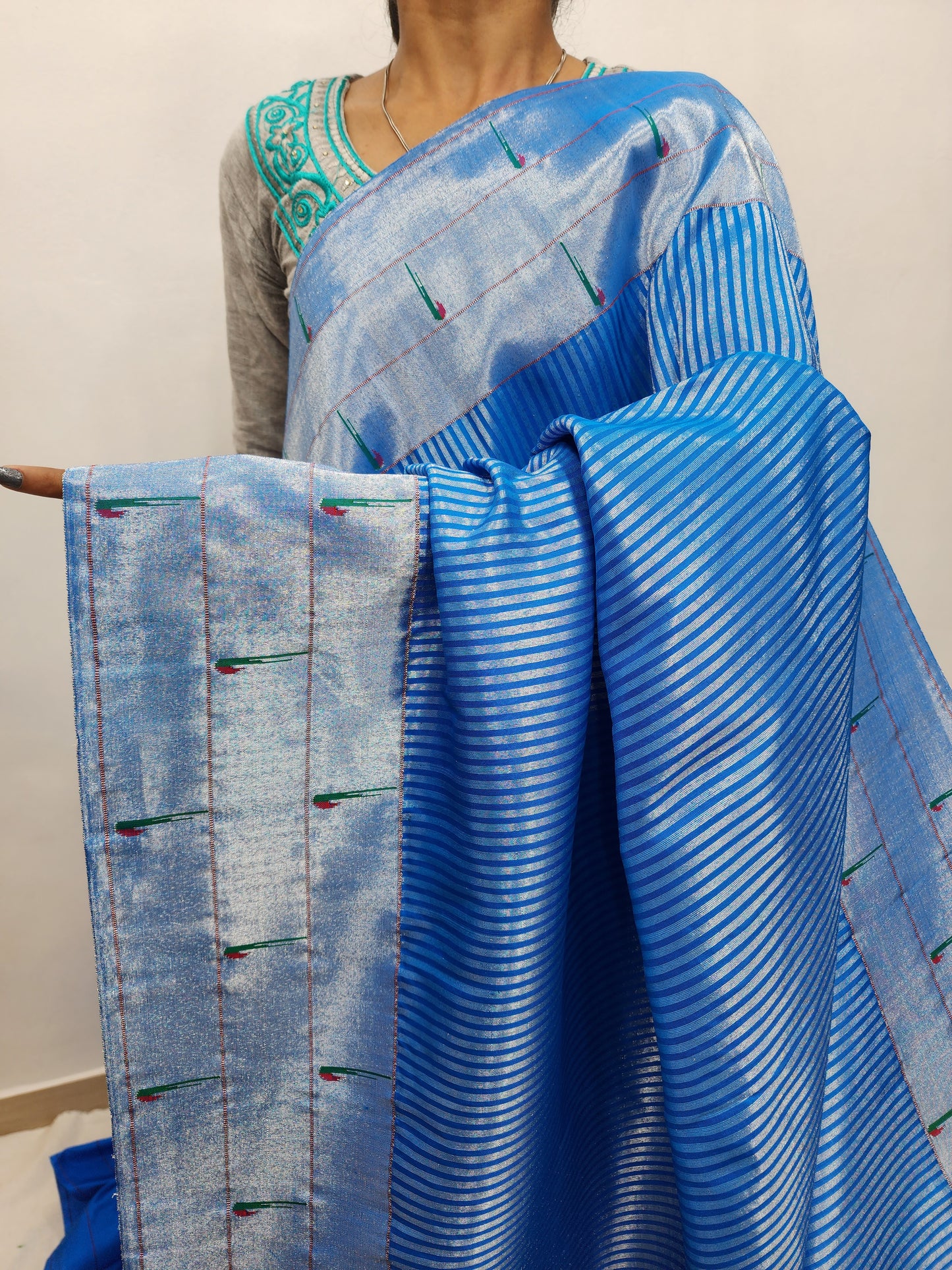 Triple Muniya Brocade Paithani