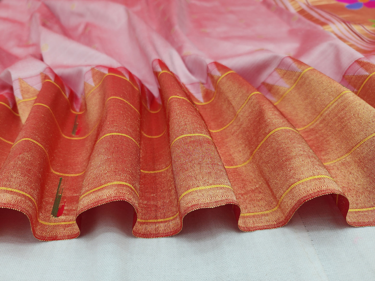 Triple Muniya Brocade Paithani