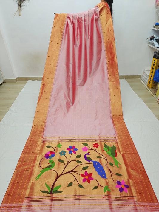 Triple Muniya Brocade Paithani