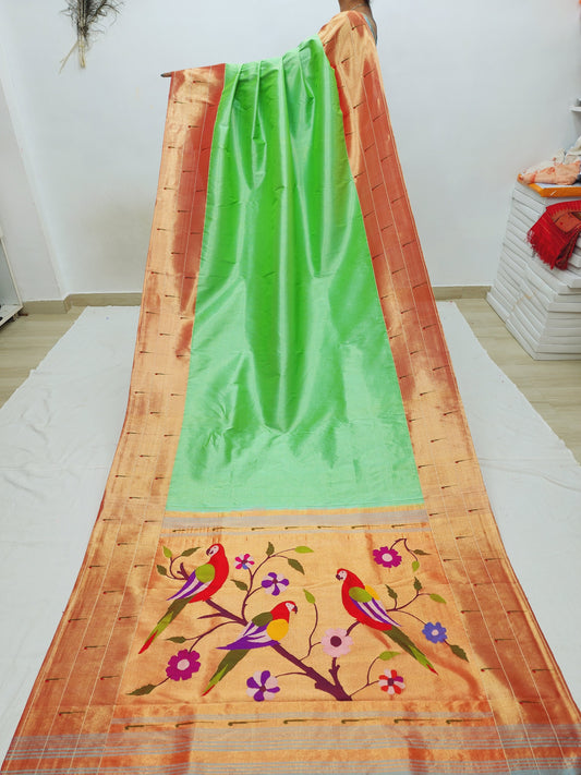 Triple Muniya Brocade Paithani