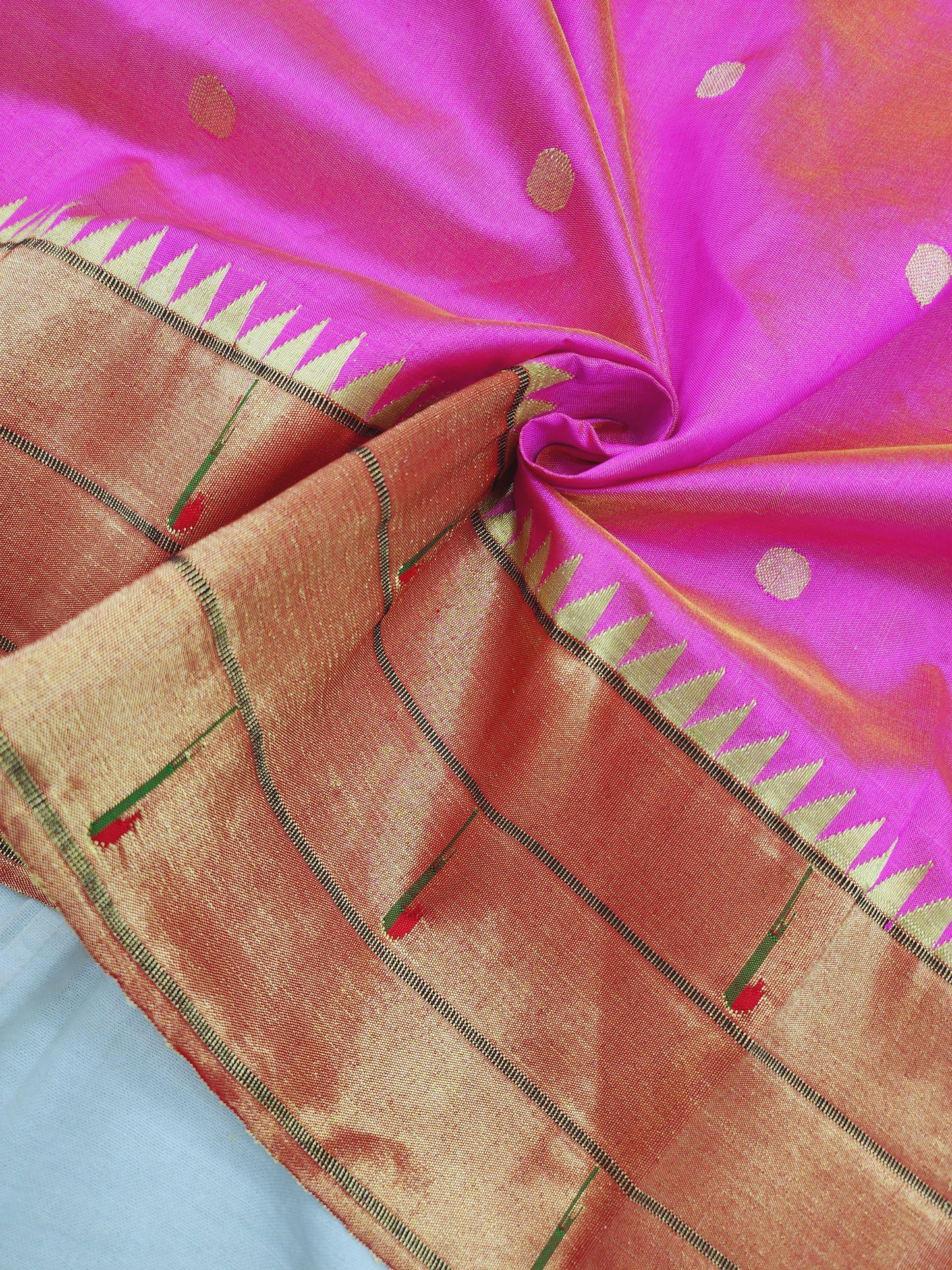 Triple Muniya Brocade Paithani