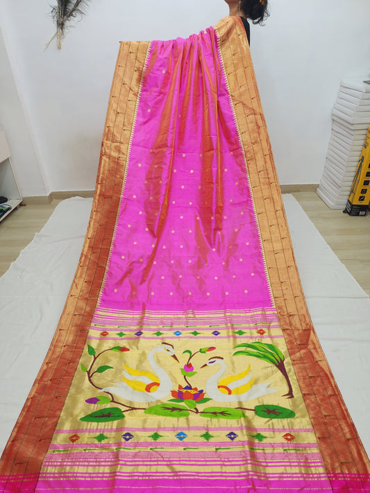 Triple Muniya Brocade Paithani