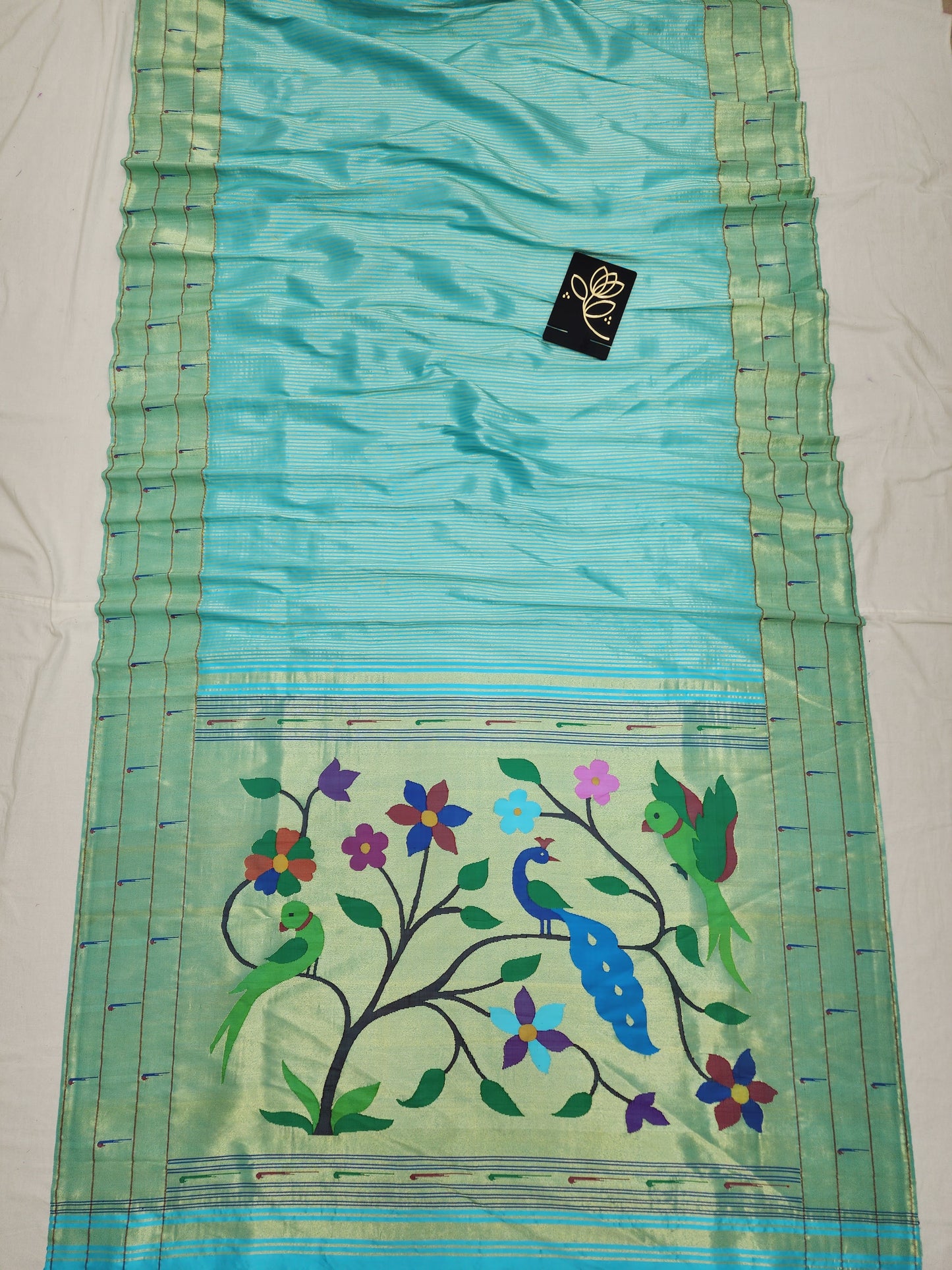 Triple Muniya Brocade Paithani