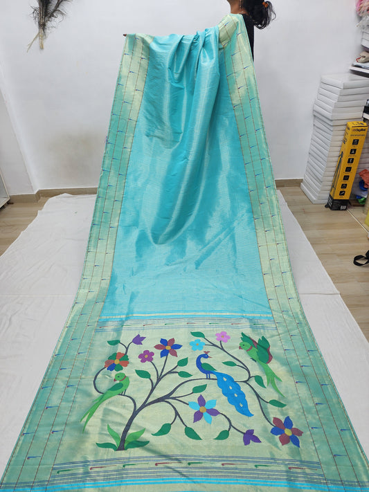 Triple Muniya Brocade Paithani