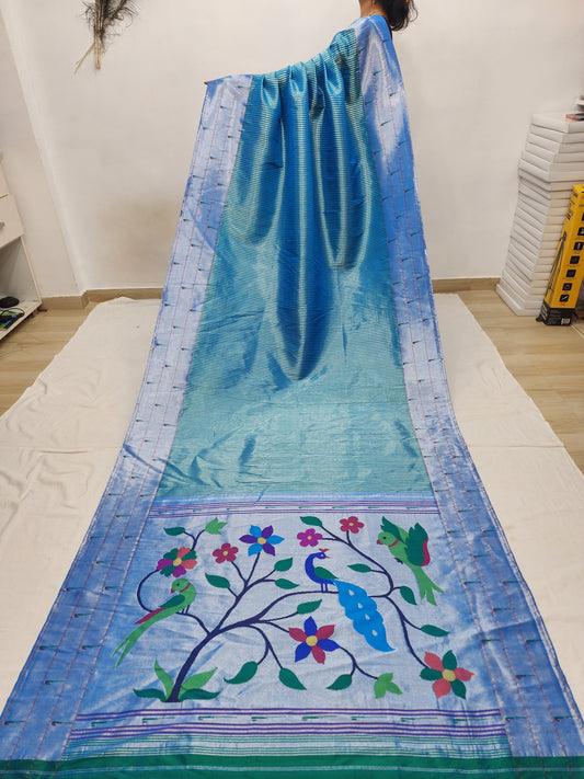 Triple Muniya Brocade Paithani