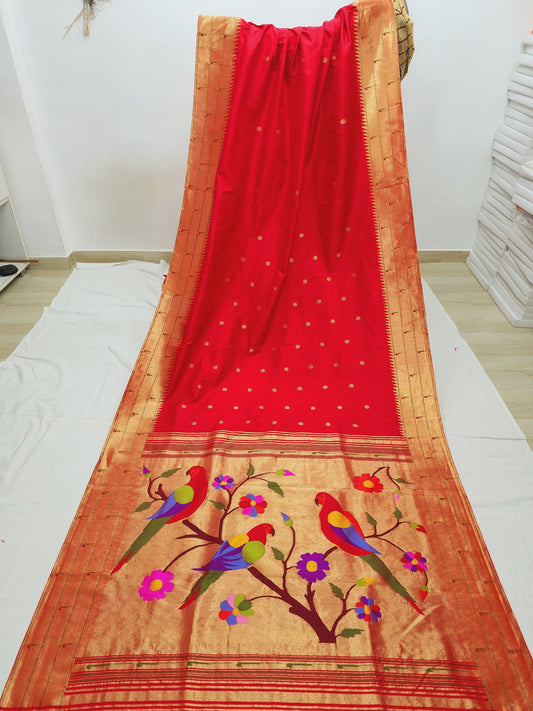 Triple Muniya Brocade Paithani