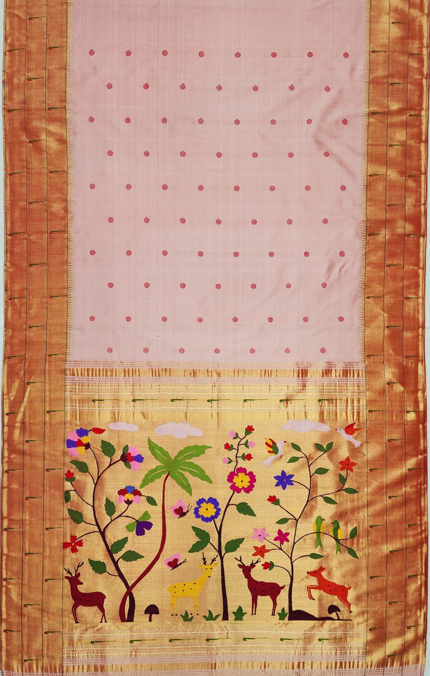 Triple Muniya Brocade Paithani