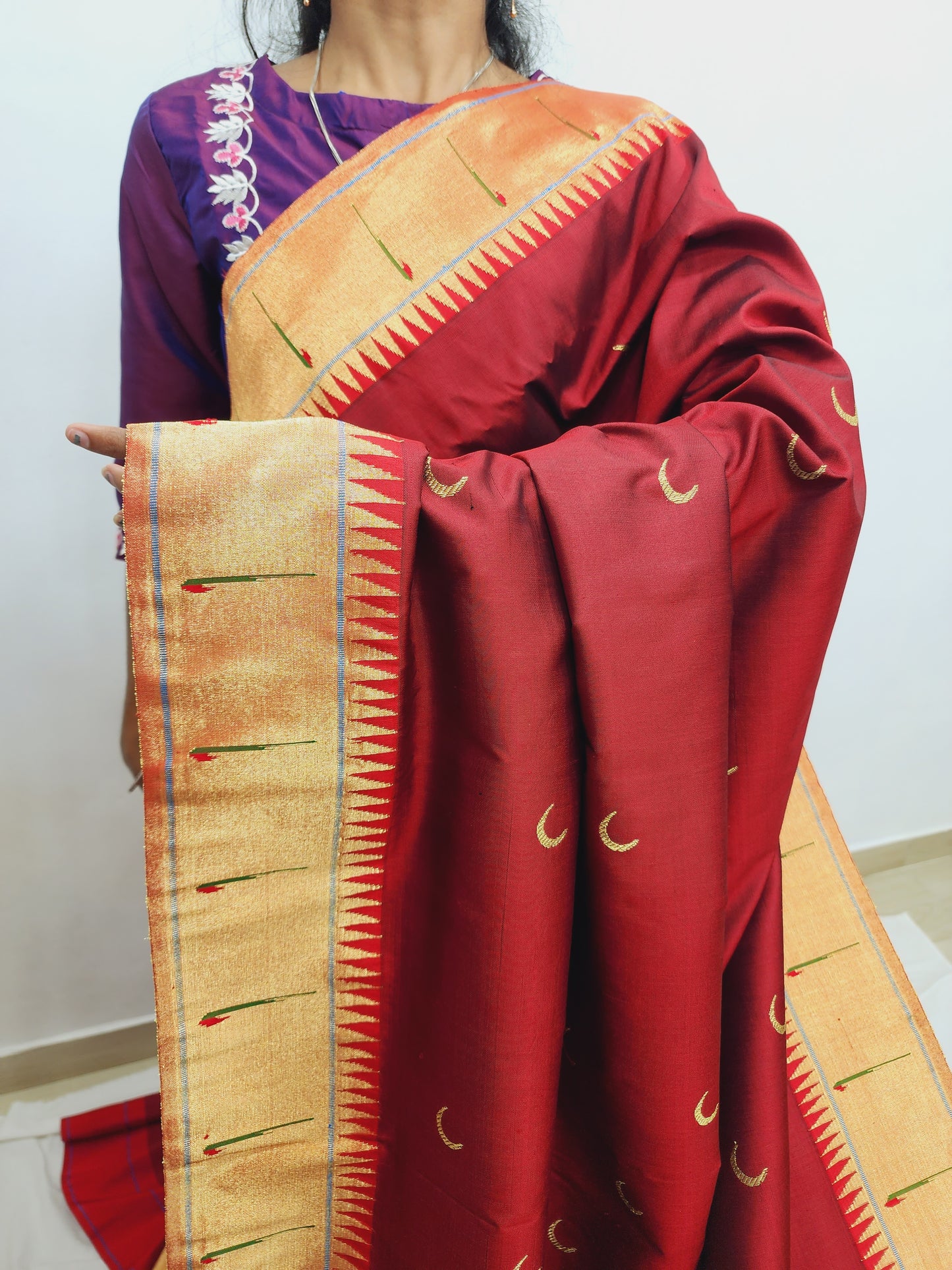 Single Muniya Brocade Paithani