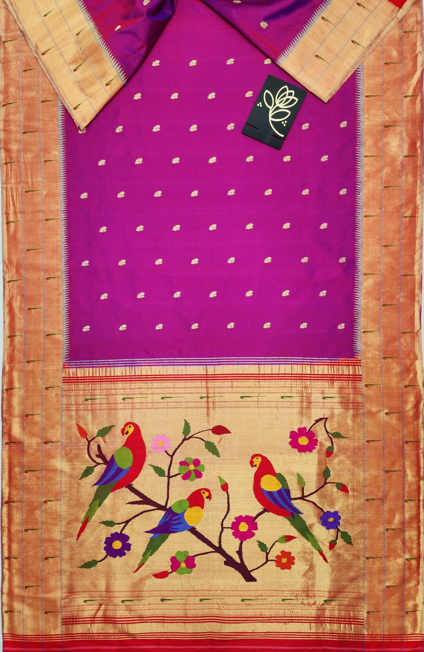 Triple Muniya Brocade Paithani