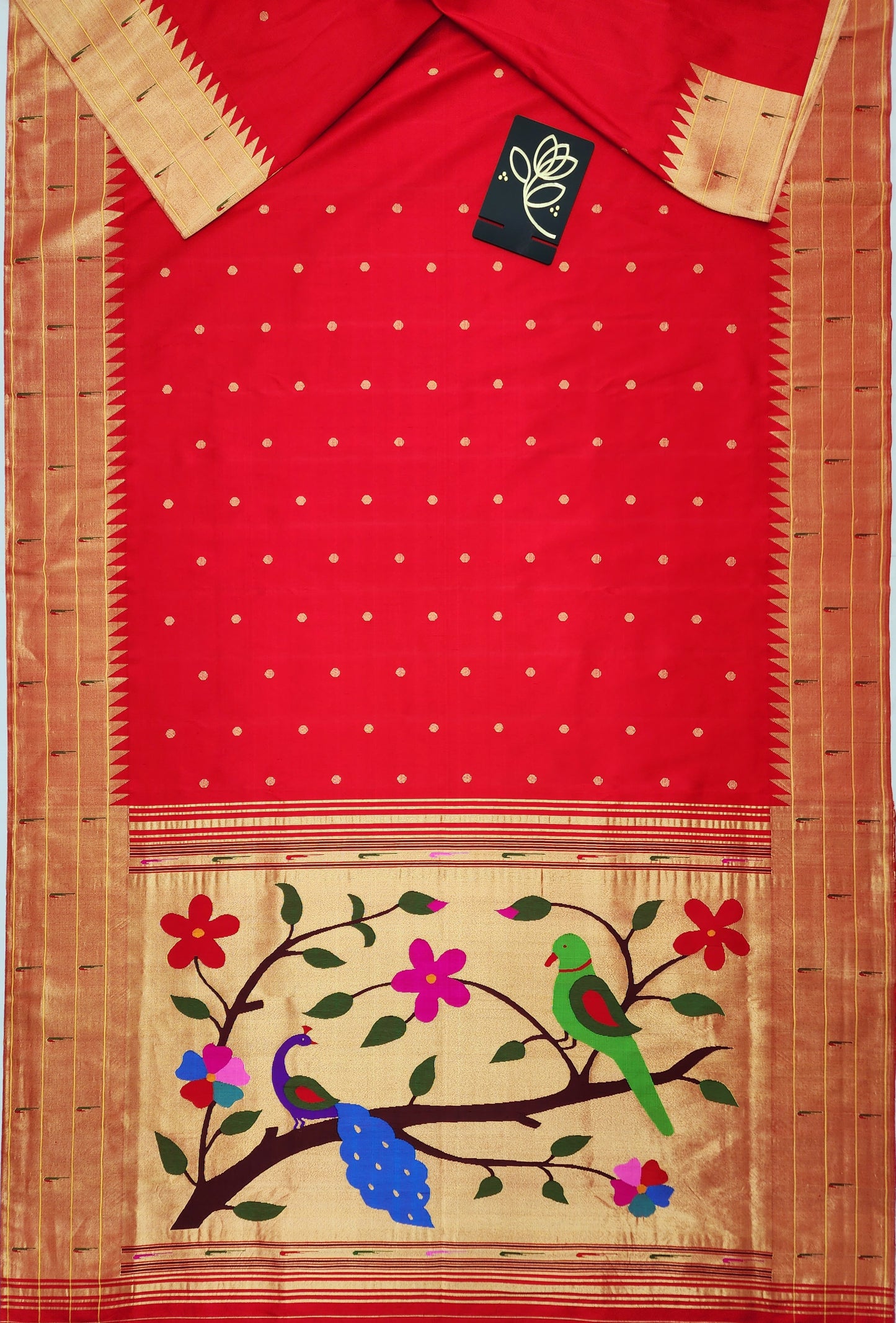 Triple Muniya Brocade Paithani