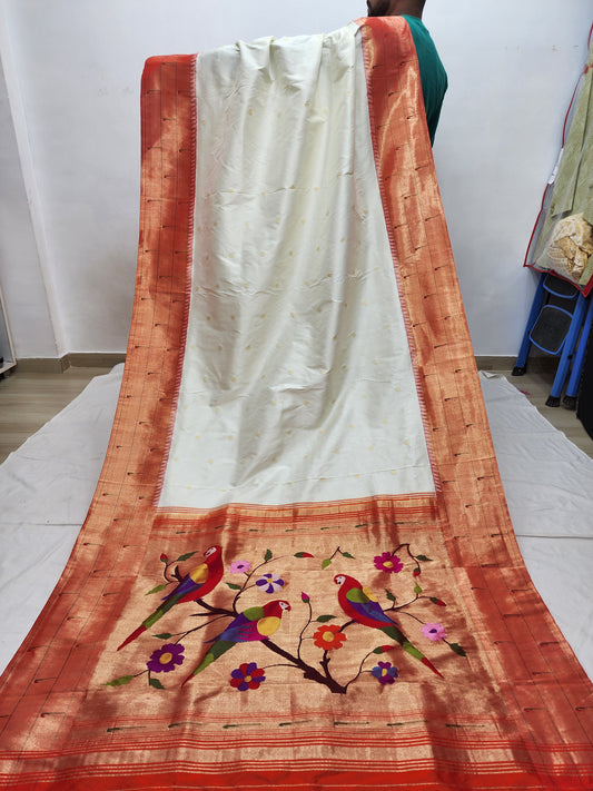 Triple Muniya Brocade Paithani