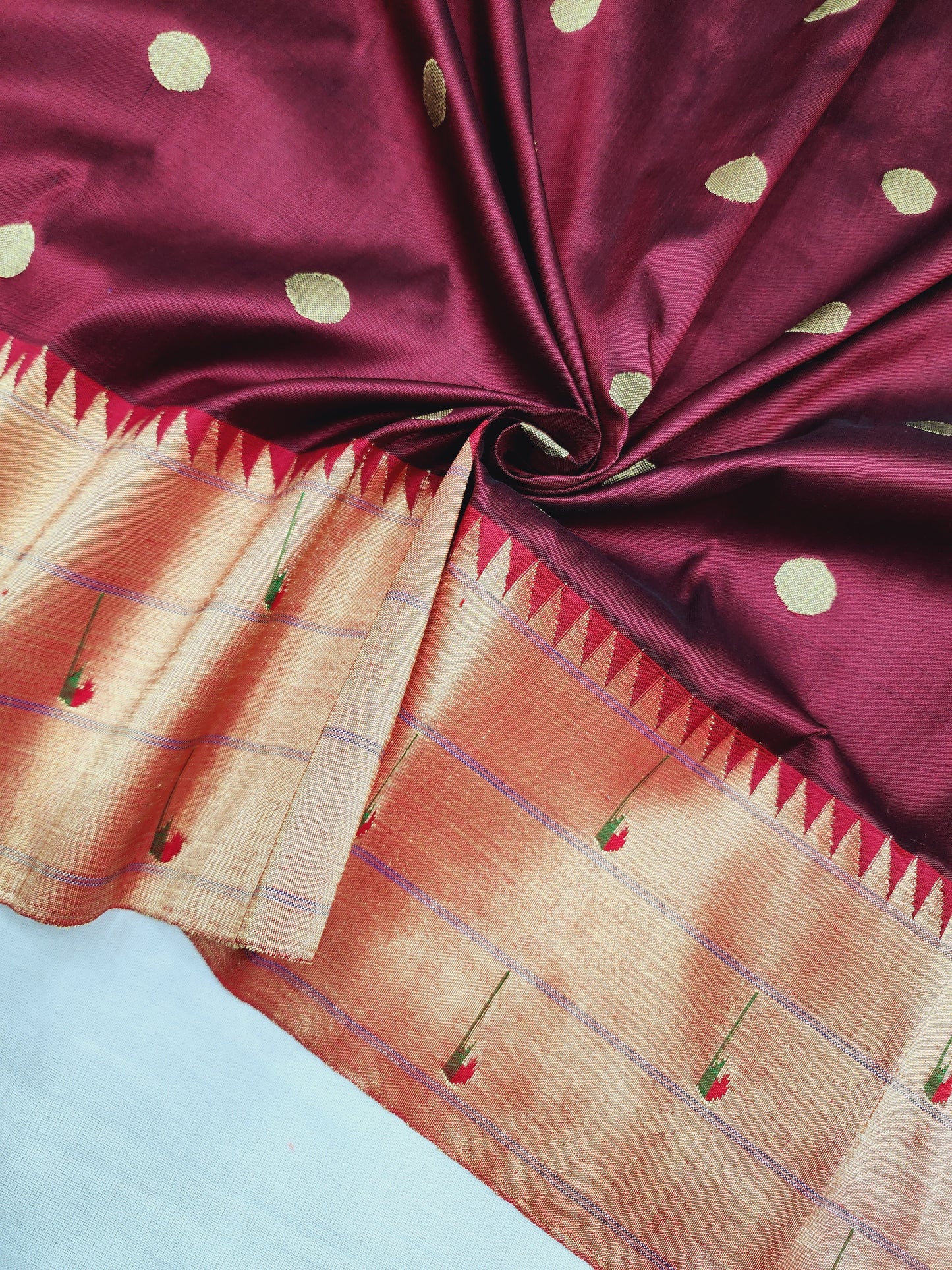 Triple Muniya Brocade Paithani